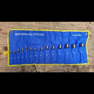 PEMBOLONG PLAT 14PCS/SET PLONG PACKING HOLLOW DROP FORGET BELT PUNCHER