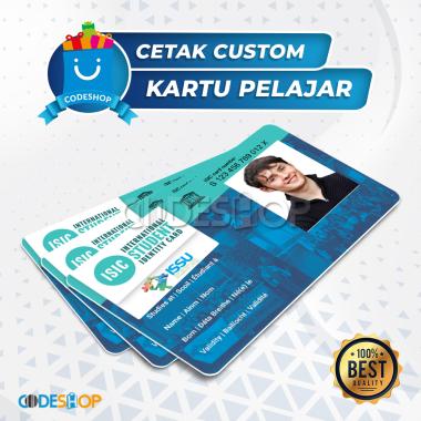 JASA CETAK CUSTOM KARTU PREPRINTED ID CARD PELAJAR SEKOLAH BAHAN PVC MINIMAL 50 PCS