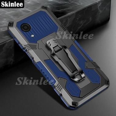 Case Samsung Galaxy A03Core Shockproof Ringkick Standing Armor Case Hitam