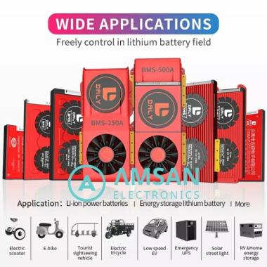 DALY BMS Li-Ion 3S 4S 7S 8S 20S 12V 24V 48V 60V 72V 50A 100A 60A 80A 20S-72V-50A