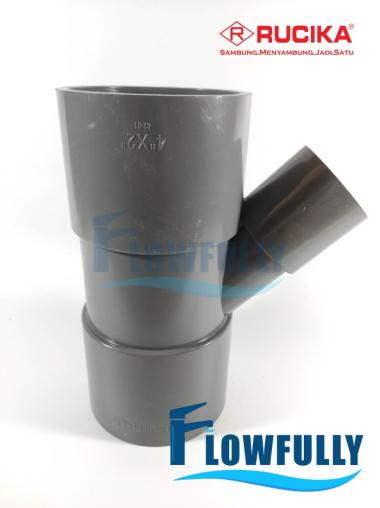 Y BRANCH AW 4 x 2 inch RUCIKA PVC TY 45 derajat Y 45°