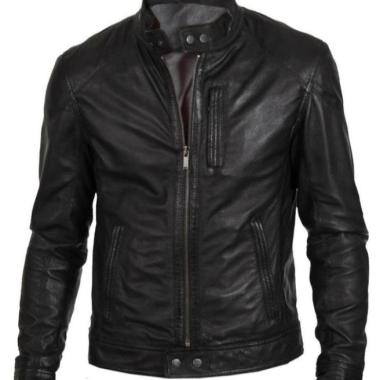 Jaket kulit kambing original/Jaket kulit kambing super /Jaket kulit pria warna hitam Hitam XXL