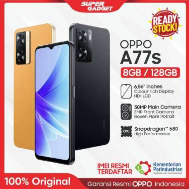 OPPO A77s 8/128 RAM 8 ROM 128 GB 8GB 128GB Android BARU GARANSI RESMI 1 TAHUN 8/128GB Starry Black