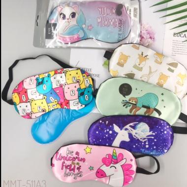 Penutup mata tidur dengan gel pendingin / sleeping eye mask Karakter warna karakter