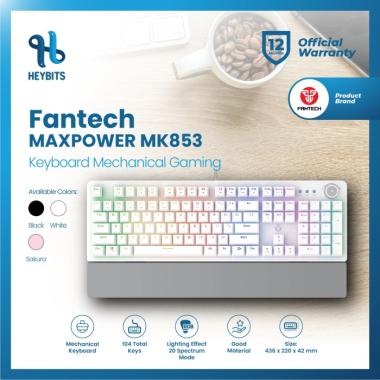 Fantech MK853 Maxpower Mechanical Gaming Keyboard RGB Garansi White