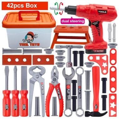 4Pcs/Set Mainan Anak Tool Set Box Lengkap Tool Kit Set Mainan Anak Lak 42PCS/Set