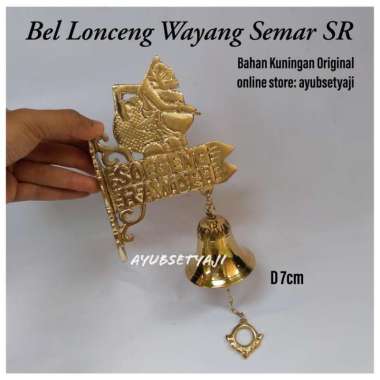 Semar Lonceng Bel Pintu kuning Gold Wayang Semar Bel Wayang Sugeng R