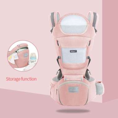 ZS Baby Carrier Premium 4 in 1/Gendongan Bayi/Hip Seat/ Aixinta Aixintu - Tosca Peach