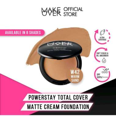 MAKE OVER POWERSTAY TOTAL COVER MATTE CREAM FOUNDATION W42 Warm sand