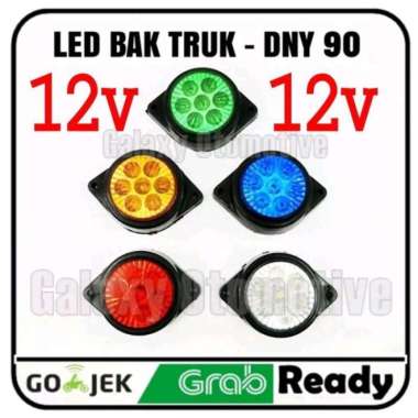 Led Bak Truk Dny 90 Bulat Biru - 12v