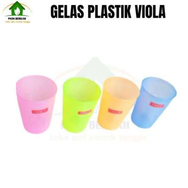 Cangkir Gelas Plastik Viola Gelas Plastik Warna Warni