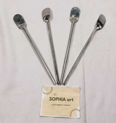 sutil kayu kecil mini sotil sotel sodet codet spatula kue cubit apem bikang stainless TERUSAN