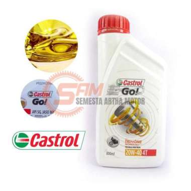 Oli Motor Bebek 4T Castrol GO 20w40 800ml Honda Supra Revo Jupiter MX