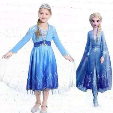 BAJU ANAK DRESS PRINCESS ELSA FROZEN II ANAK 2-5 TAHUN - 5 tahun
