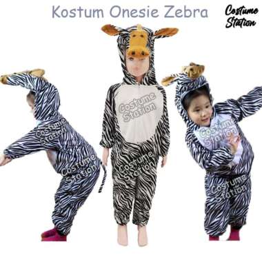 KOSTUM ONESIE ZEBRA / COSTUME ANIMAL HEWAN BINATANG KUDA ANAK - S
