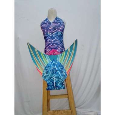 BAJU RENANG MERMAID PALING FENOMENAL - XL Biru