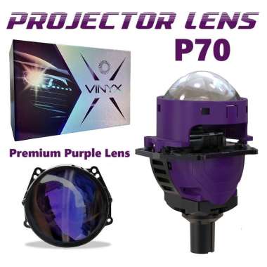 Lensa Lampu LED Laser Projector Projie BiLED 3 Inch Inci Inchi Motor Mobil Blue Purple Lens Vinyx P7