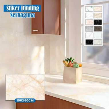 RB-C1041 Wallpaper Stiker Dapur Uk 100x60cm Anti Minyak Motif Marmer Glossy / Stiker Dinding Anti Ai