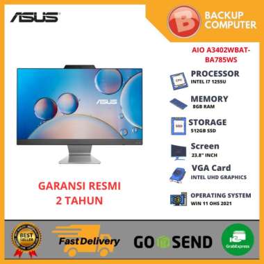 Asus AIO A3402WBAT-BA785WS Black INTEL i7-1255U RAM 8GB TOUCHSCREEN