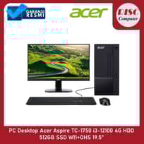 PC Desktop Acer Aspire TC-1750 i3-12100 4G HDD 512GB SSD W11+OHS 19.5"