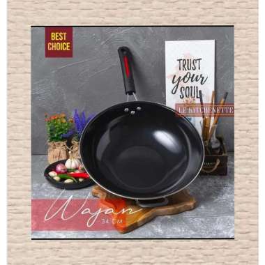 WAJAN ENAMEL KUPING READY/WAJAN ENAMEL GAGANG 34 CM Gagang