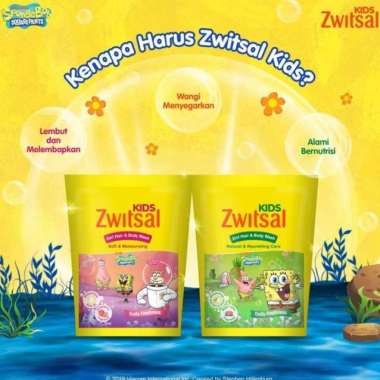 Zwitsal Kids 2 In 1 Hair & Body Wash 250ml - Shampoo & Sabun Mandi Bayi BUBBLE BATH