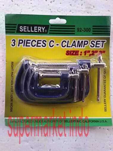 Catok C 3 Pcs No1-3 / Klem Kayu C Set Besi / Wood Clamp C / G