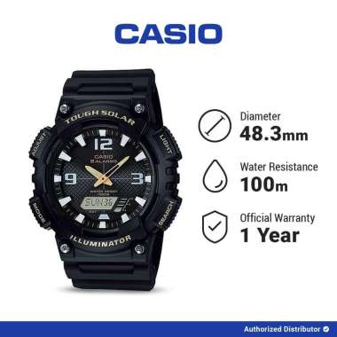 Casio Jam Tangan Pria AQ-S810W-1BVDF Original Analog Black