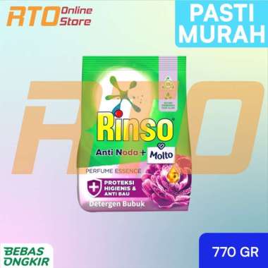 Promo Harga Rinso Anti Noda Deterjen Bubuk + Molto Purple Perfume Essence 770 gr - Blibli