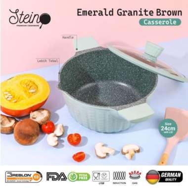 Panci Stein Cookware Emerald panci Granite Anti Lengket green