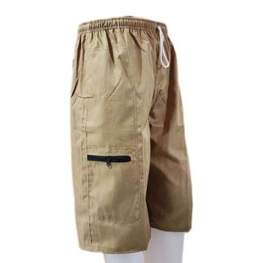 Celana Cargo Pendek katun kolor jumbo kargo kimpol kolor big size KREM MOKA