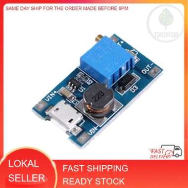 (Ready Stock) 2577 2A DC-DC Micro USB Adjustable Boost Converter Module Step-up Voltage Stabilizer R