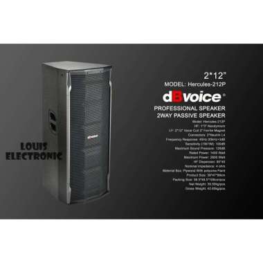 Professional Speaker Pasif 2 Way 12 Inch Double dBvoice Hercules-212P