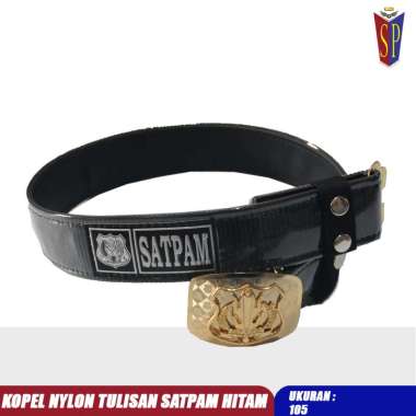 Kopel Satpam Hitam Kepala Kopel Kuningan - Kopel Security Hitam 120 cm