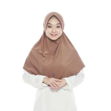 Bergo Hamidah Jersey Size L Jilbab Sport Hitam
