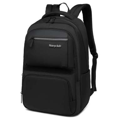 Navy Club Tas Ransel Laptop HFIA - Backpack Daypack Up to 14 Inch Tas Pria Wanita Black
