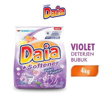 Promo Harga Daia Deterjen Bubuk + Softener Violet 4000 gr - Blibli