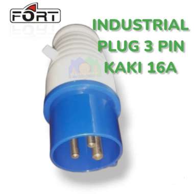 INDUSTRIAL PLUG FORT FT-013 MOUNTING PLUG 3 PIN KAKI 16AMP SOCKET IP44