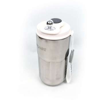 [CUSTOM NAMA] REGASHI THERMO CUP BOTOL MINUM TUMBLR LED -LORENA Silver