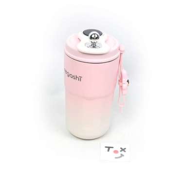 [CUSTOM NAMA] REGASHI THERMO CUP BOTOL MINUM TUMBLR LED -LORENA Gradien Pink