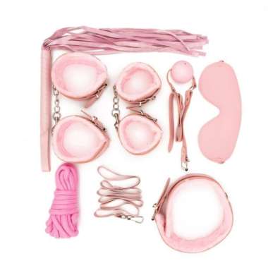 PROMO Tali Pengikat Kaki Tangan BDSM Bondage Sets Rope 7 Set - Merah jaminan 100% Pink
