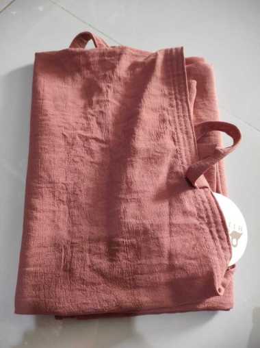 Nuha Khimar Dewasa Size XL Jilbab Syar'i Kerudung Tali Instan Crinkle Airflow by Aisyah Hijab Magent
