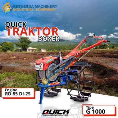 Quick Traktor / Mesin Bajak Sawah G 1000 Boxer Diesel Kubota 8.5 HP
