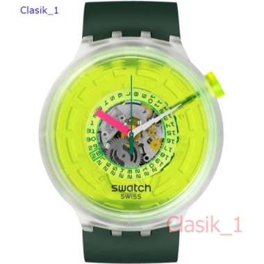 Original 100%!! SWATCH SB05K400 BLINDED BY NEON Jam Tangan Unisex Garansi Resmi 2 tahun