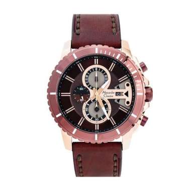ALEXANDRE CHRISTIE AC 6527 PRIA ROSEGOLD BROWN LEATHER ORIGINAL