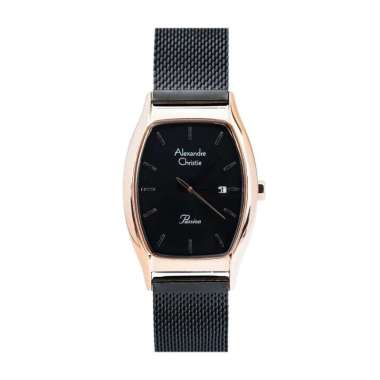 JAM TANGAN WANITA ALEXANDRE CHRISTIE AC 2939 RANTAI PASIR ORIGINAL ROSEGOLD BLACK