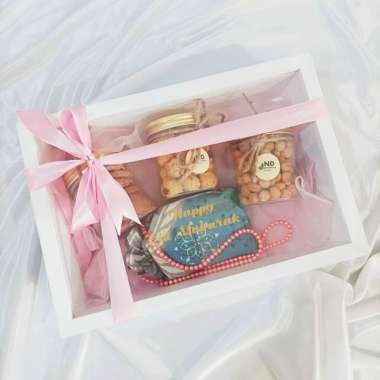 Box Hampers Kayu Akrilik / Sliding Acrylic Box / Box Seserahan Paket 1