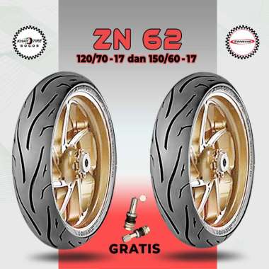 Paket Ban Motor Sport Supermoto ZENEOS ZN62 120/70 dan 150/60 Ring 17 Tubeless
