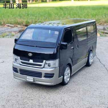 Skala 1:32 Toyota Hiace Miniatur Diecast Mobil Die Cast Mainan Diorama Hiace Hitam