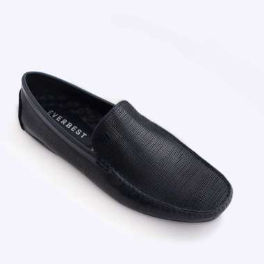 EM94 SEPATU PRIA LOAFER EVERBEST ORIGINAL LOAFERS SLIP ON PANSUS KULIT BIRU NAVY BLUE